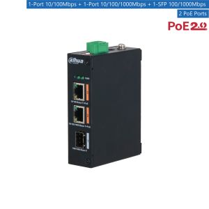 Dahua - PFS3103-1GT1ET-60-V2 - Switch - 2 Hi-PoE - 1 S... | CLS Security