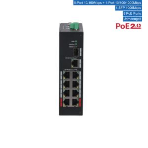 Dahua - PFS3110-8ET-96-V2 - Switch - 8 PoE - 1 SFP | CLS Security