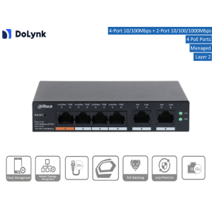 Dahua - CS4006-4ET-60 - Switch - 4 PoE | CLS Security