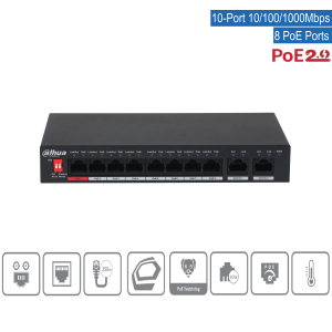 Dahua - PFS3010-8GT-96-V2 - Switch - 8 PoE-GB