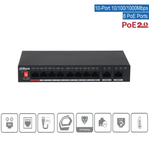 Dahua - PFS3010-8GT-96-V2 - Switch - 8 PoE-GB