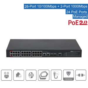 Dahua - PFS4226-24ET-360-V3 - Switch - 24 PoE | CLS Security