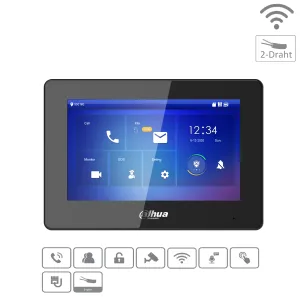 Dahua - VTH5422HB-W - Screen - Hybrid - Wifi - 2 Wire - black