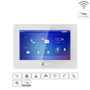 Dahua - VTH5422HW-W - Screen - Hybrid - Wifi - 2 Wire - white
